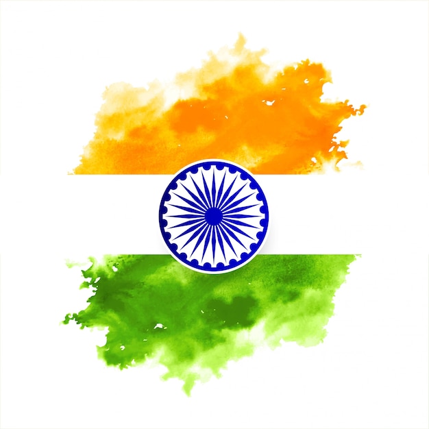 Vector tricolor indiase vlag achtergrond