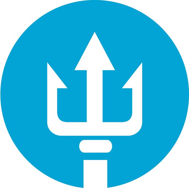 Trident circle icon