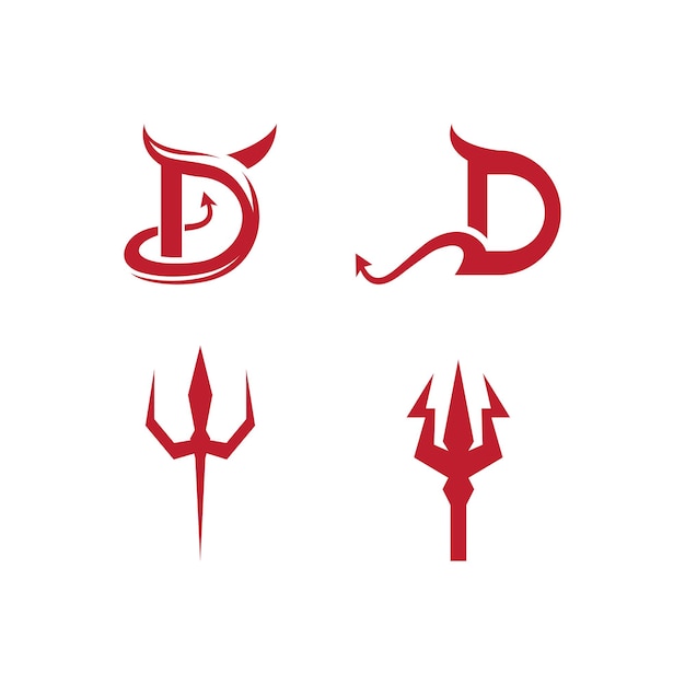 Trident devil logo icon