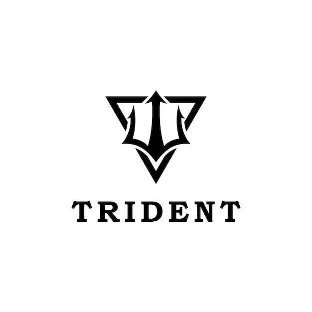 Trident driehoek symbool Logo ontwerp