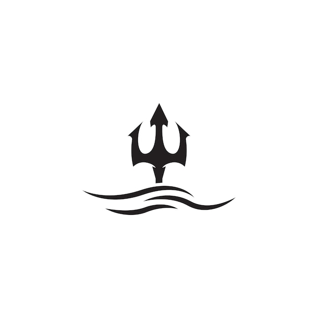 концепция дизайна логотипа трезубца