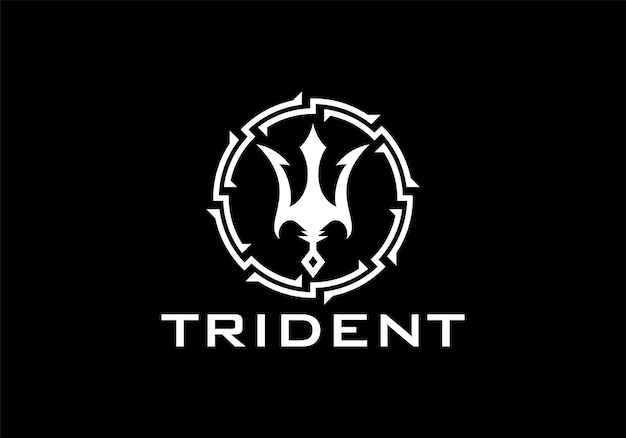 Trident logo design vector ideas