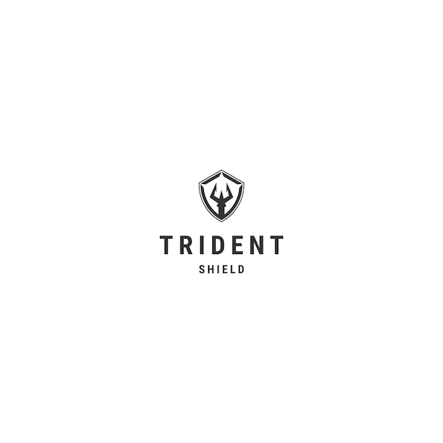 Trident logo icon design template