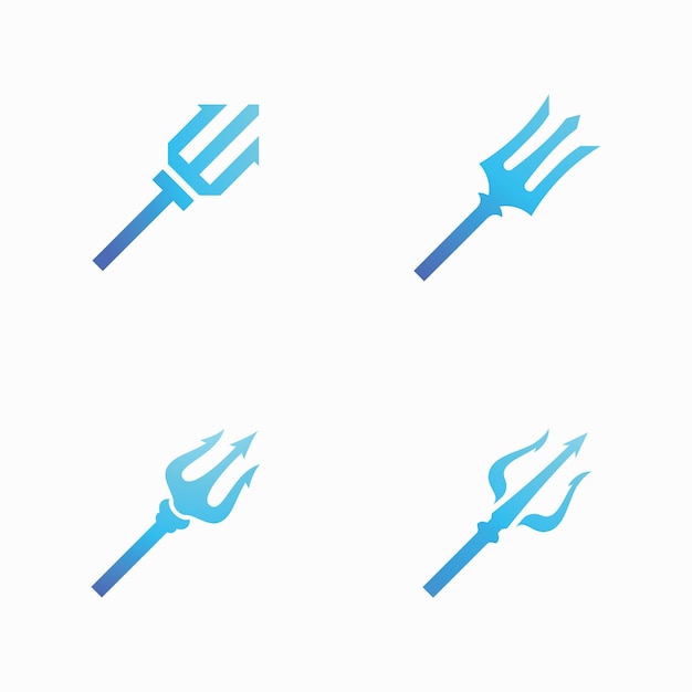 Trident logo sjabloon vectorillustratie