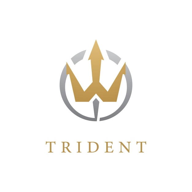 Vector trident logo template vector icon illustration design