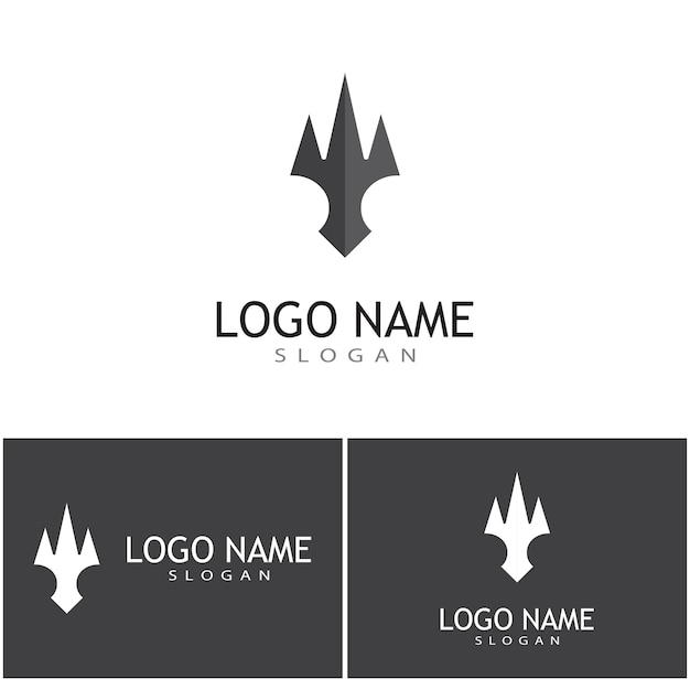 Trident Logo Template vector icon illustration design