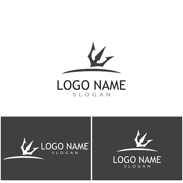 Trident Logo Template vector icon illustration design