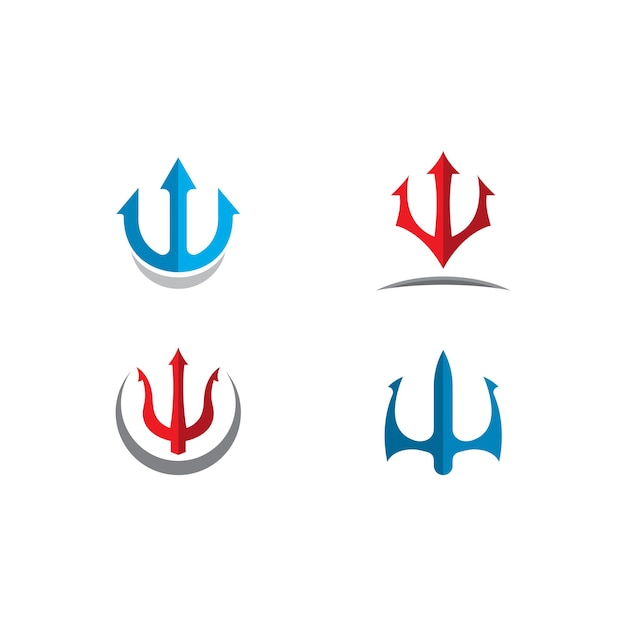 Vector trident logo template vector icon illustration