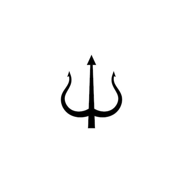 Значок вектора шаблона логотипа трезубца