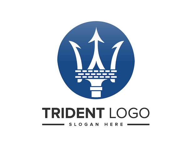 Trident logo template vector illustration