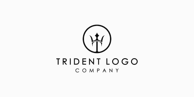 Trident Neptunus Poseidon pictogram logo ontwerp