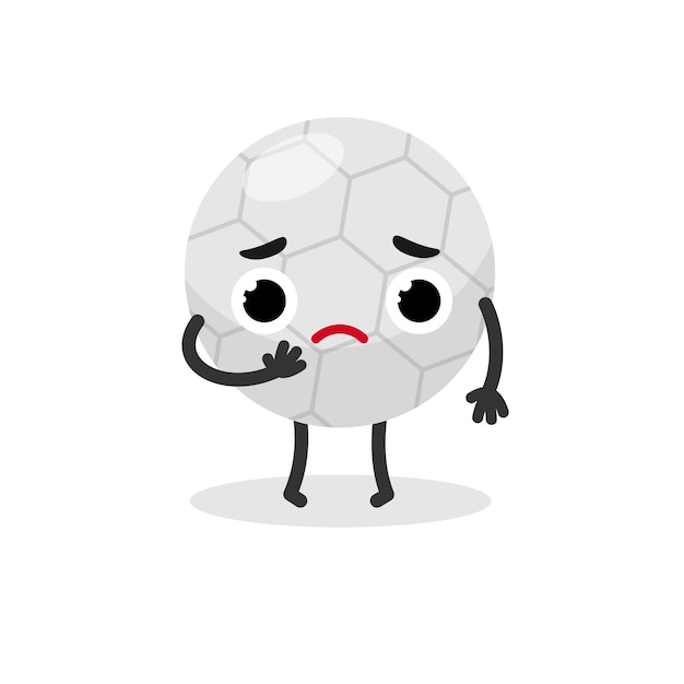 Triest voetbal bal Voetbal emoji mascotte