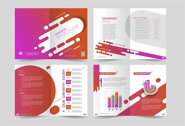 Vector trifold brochure design element