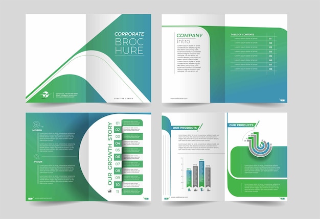 Trifold 브로셔 디자인 요소