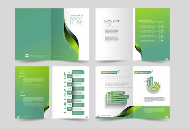 Vector trifold brochure design element