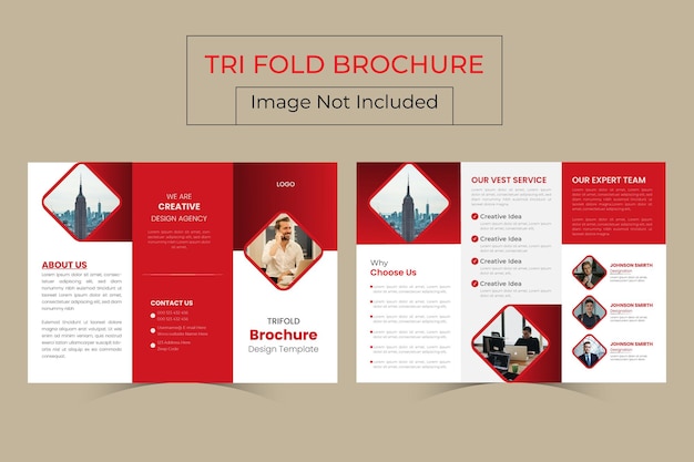 Trifold brochure design template