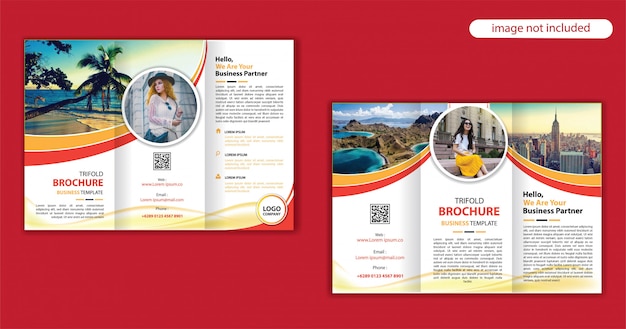 Trifold brochure design template