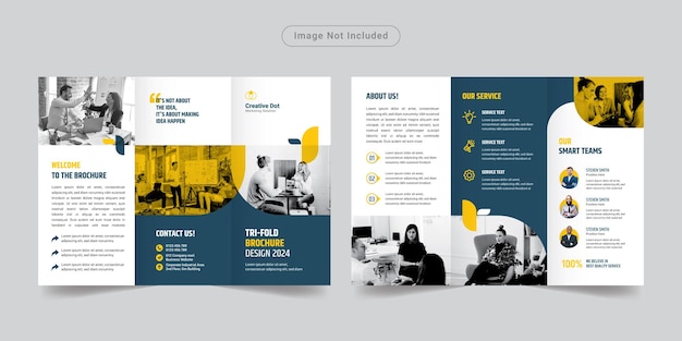 Trifold brochure design template