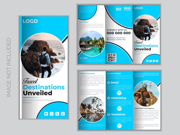 Vector trifold brochure design