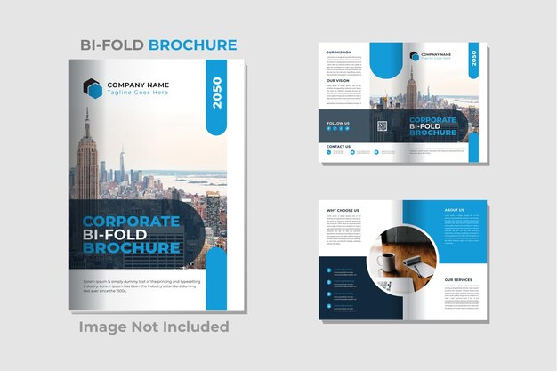 Vector trifold brochure designlate