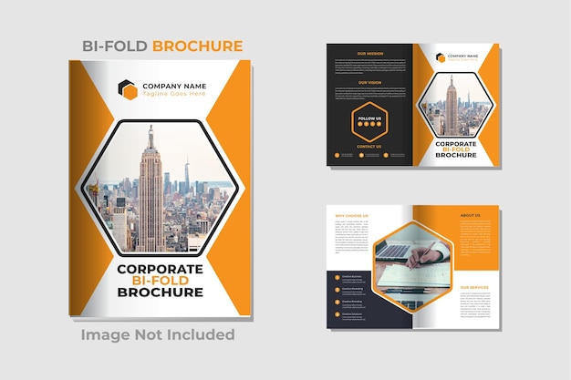 Vector trifold brochure designlate