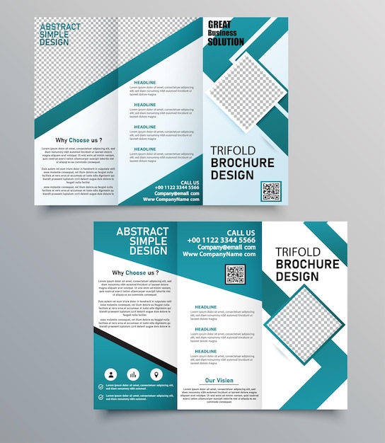 Trifold brochure ontwerpsjabloon