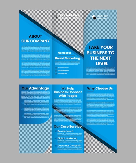 trifold brochure template concept