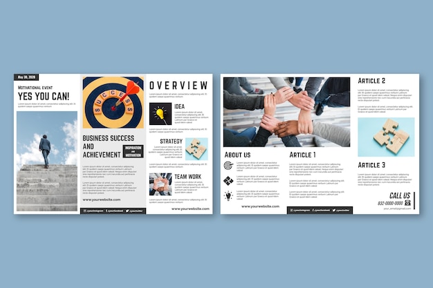 Trifold brochure template concept