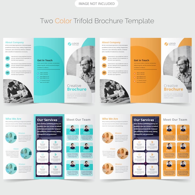Trifold brochure template design
