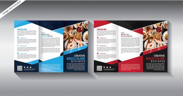 Vector trifold brochure template for layout leaflet