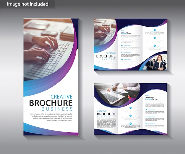 Trifold brochure template for layout leaflet