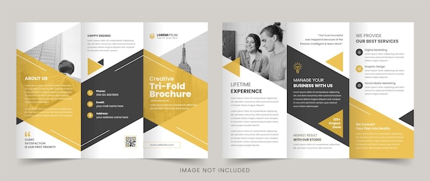 Vector trifold brochure template leaflet brochure