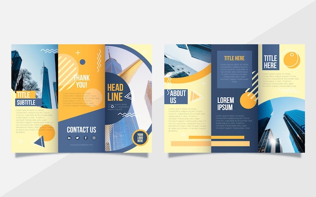 Vector trifold brochure template