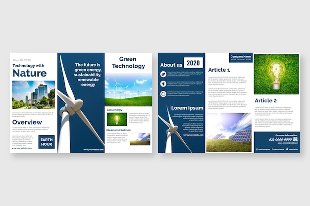 Vector trifold brochure template