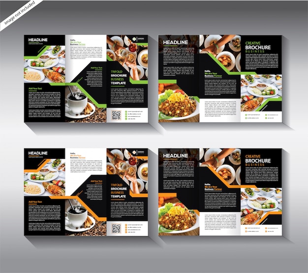 Vector trifold brochure template