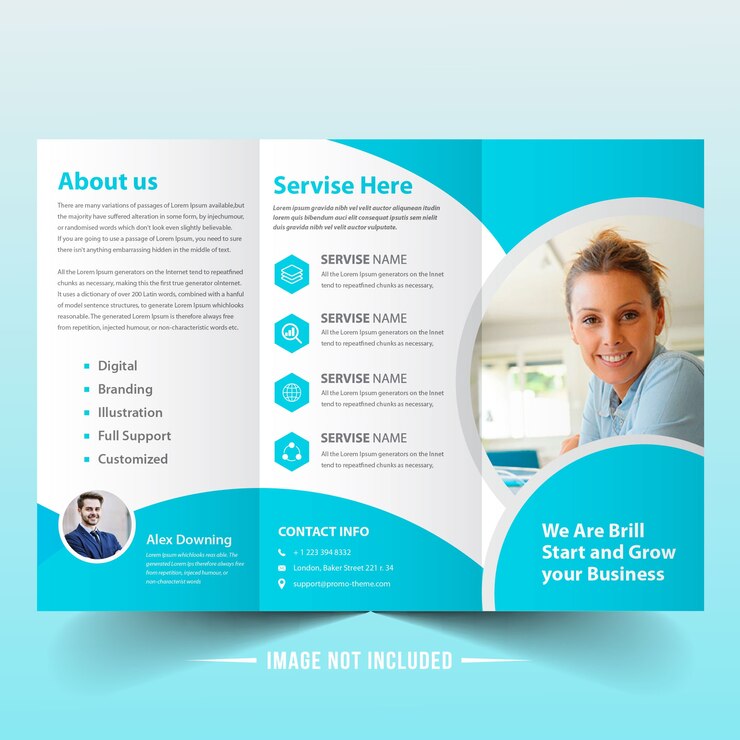 Vector trifold brochure template