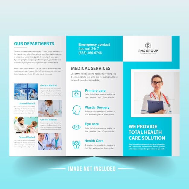 Vector trifold brochure template