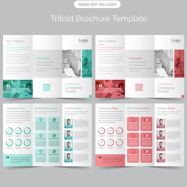 Vector trifold brochure template