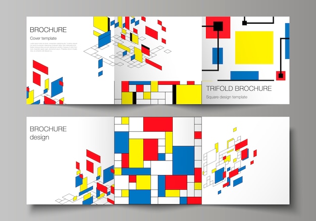 Trifold brochure with modern colorful design