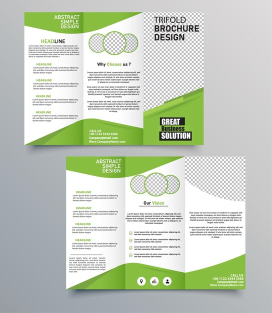 Trifold bruchure design template