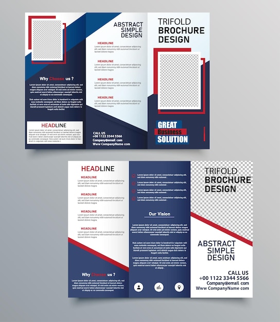 Trifold bruchure design template