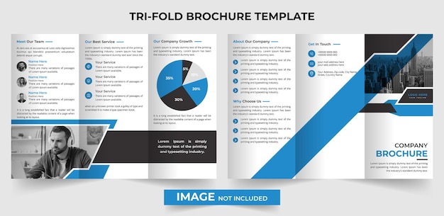 벡터 trifold 비즈니스 브로슈어 서식 파일 디자인