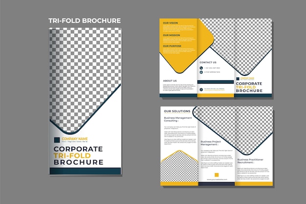 Trifold Corporate Brochure Design Template (Vorm voor een drievoudige brochure)