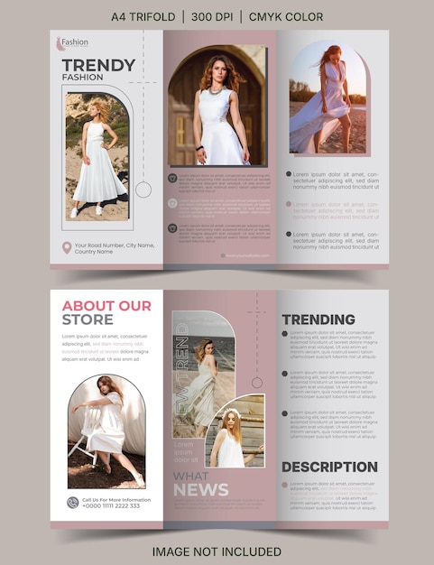 Trifold Fashion Brochure Design