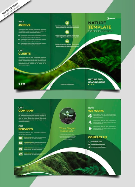 Trifold flyer design template