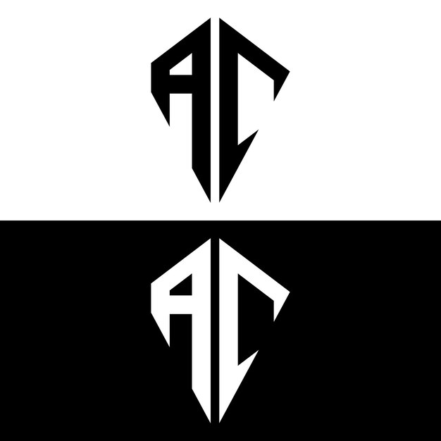 Vector tringle vorm brief logo ontwerp met zwart-witte kleur