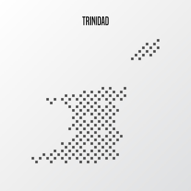 Vector trinidad country map made from abstract halftone dot pattern