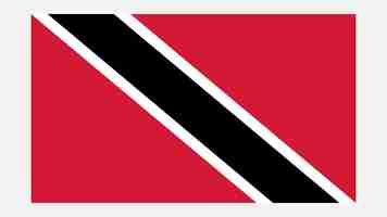 Vector trinidad flag with original color