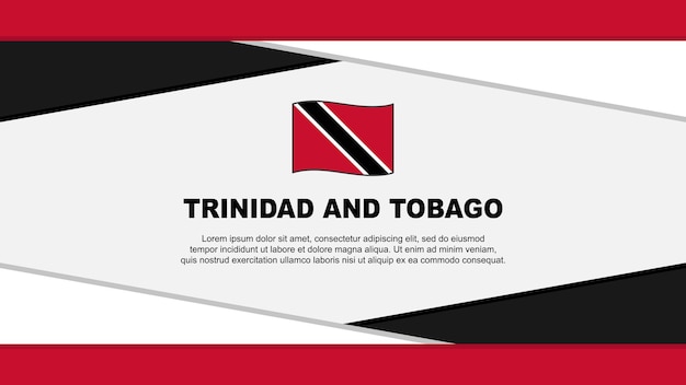 Флаг Тринидада и Тобаго Абстрактный фон Дизайн шаблона Тринидад и Тобаго День независимости Баннер Мультфильм Векторная иллюстрация Тринидад и Тобаго Вектор