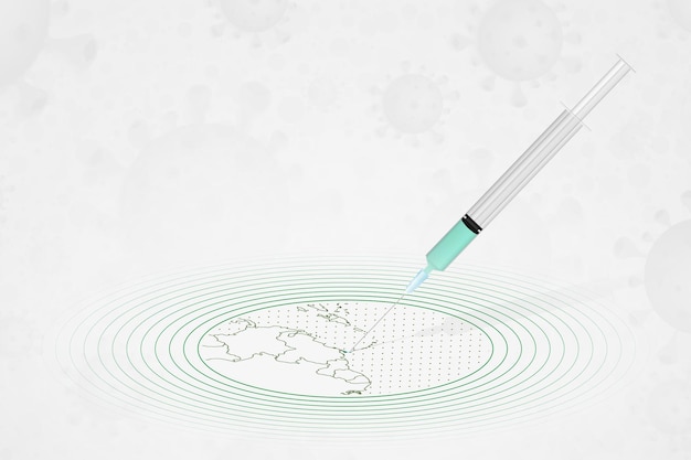 Trinidad and Tobago vaccination concept vaccine injection in map of Trinidad and Tobago